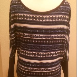 Fair Isle Print Light Sweater